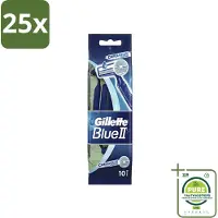 Gillette 25 x - Blue 2 - Wegwerpscheermesjes - Chromium Coating - 10 Scheermesjes - Grootverpakking - Scheermesjes - Wegwerpscheermesjes - Blue 2 - Gromium Coating - Comfortabele Scheerbeurt