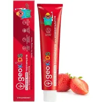 Georganics - Strawberry Tandpasta voor Kinderen - Fluoridevrij - 75 ml - Natuurlijke - Met Hydroxyapatiet - Erythritol
