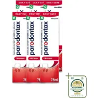Parodontax 6 x - Tandpasta - Original - Versterkt Tandvlees & Verwijdert Tandplak - 75 ml - Wasstrips - Tandpasta - Tandvlees - Tandplak - Bloedend Tandvlees - Fluoridetandpasta