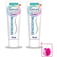 Sensodyne 2 x – Tandpasta – Complete Protection + Fresh Breath – 75 ml - Bulkverpakking - Gevoelige tanden - Douchemop - Tandpasta