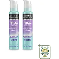 John Frieda 2 x – Haarcrème – Weightless Wonder – Luchtige verzorging – 100 ml - Wasstrips - Haarcrème - Pluisvrije Crème - Luchtige Haarcrème - Verzorging Voor Pluizend Haar - Glansgeven Haar