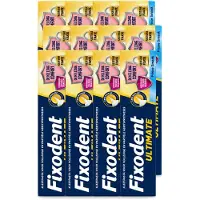Fixodent 12 x – Kleefpasta – Ultimate Fresh – 40 g - Voordeelverpakking - 12 stuks