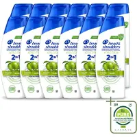 Head & shoulders 12 x 2-in-1 Anti-roos Shampoo, appelgeur, 300 ml - grootverpakking - 12 stuks