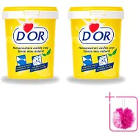 DOR 2 x - Natuurzuivere Zachte Zeep - Vast Zeepmiddel - Voor Vloeren en Was - 1 kg - Bulkverpakking - Natuurlijke zeep - Douchemop - Reiniging