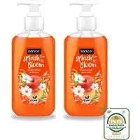 Sence 2 x – Handzeep – Splash To Bloom Peach – 500 ml - Wasstrips - Handzeep - Perzikgeur - Handen Reinigen - Zachte Handzeep - Handen Verzorgen