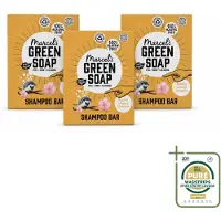 Marcels Green Soap 3 x Marcel's Green Soap Shampoobar - Vanille & Kersenbloesem - 90 g - Verpakking met 3 stuks