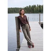 Cecil Dames High Waist Wide Leg broek – Loose Fit - Bruin - M