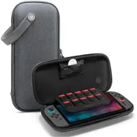 Spigen Klasden Pouch V2 - Hoesje Geschikt voor Nintendo Switch 2 - Beschermhoes met Game Card Organizer voor 10 Gamecards - Ideaal voor Reizen of Vakantie - Opberghoes Grijs