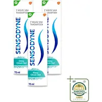 Sensodyne 3 x – Tandpasta – Deep Clean Gel – 75 ml - Wasstrips - Gevoelige Tanden - Tandgevoeligheid - Tandpasta - Fluoride - Gaatjes
