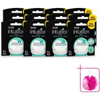 Wilkinson 12 x Intuition - Navulmesjes - 2 in 1 Sensitive Care - Voor Gevoelige Huid - 6 mesjes - Bulkverpakking - Gevoelige huid - Douchemop - Scheren