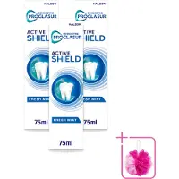 Sensodyne 3 x - Tandpasta - ProGlasur Active Shield - Fresh Mint - Frisse Munt - 75 ml - Bulkverpakking - Tandpasta - Douchemop - Glazuurbescherming