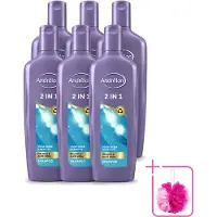 Unilever 6 x - 2-in-1 - Shampoo - Reinigt & Verzorgt - 300 ml - Bulkverpakking - 2-in-1 shampoo conditioner - Douchemop - Haar reinigen