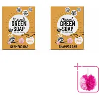 Marcels Green Soap 2 x Marcel's Green Soap Shampoobar - Vanille & Kersenbloesem - 90 g - Verpakking met 2 stuks