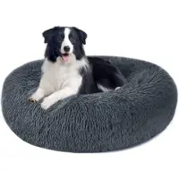 Merkloos Solidchoice - Fluffy Donut Hondenbed, Wasbaar en Comfortabel voor Kleine en Middelgrote Dieren