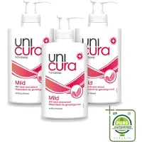 Unicura 3 x - Vloeibare Zeep Mild - Verzachtend - 250 ml - Grootverpakking - Vaatwasstrips - Handzeep - Antibacterieel - Milde Handzeep - Handen Reinigen - Hygiëne