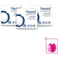Neutral 3 x – Zeepblok – Parfumvrij – 2×100 g - Bulkverpakking - Gevoelige huid - Douchemop - Droge huid