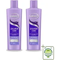 Unilever 2 x Andrélon Zilver Care Shampoo - 250 ml - Grote verpakking - 2 stuks
