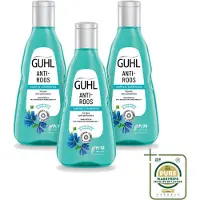 Guhl 3 x Anti-roos shampoo met blauwe malva - 250 ml - Voordeelverpakking - 3 stuks