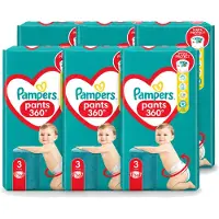 Pampers 6 x – Luierbroekjes – Pants Maat 3 – 56 Luiers - Voordeelverpakking - 6 stuks
