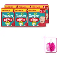 Pampers 6 x – Luierbroekjes – Baby Dry Pants Maat 4 – 90 Luiers - Bulkverpakking - Baby luier - Douchemop - Luierbroek
