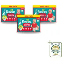 Pampers 3 x - Baby-Dry Pants - Luierbroekjes - Maat 4 (9-15 kg) - Extra Droog - 90 Luiers - Wasstrips - Baby Luier - Droge Luier - Luier 9-15 Kg - Luier Voor Baby - Luier Tegen Lekken