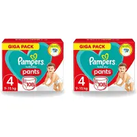 Pampers 2 x - Baby-Dry Pants - Luierbroekjes - Maat 4 (9-15 kg) - Comfort Fit - 108 Luiers - Voordeelverpakking - 2 stuks