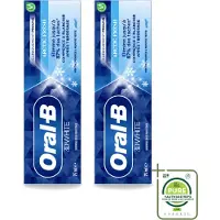 Oral-B 2 x - 3D White Arctic Fresh - Tandpasta - Whitening - Frisse Adem - 75 ml - Grootverpakking - Vaatwasstrips - Tandpasta - Witte Tanden - Frisse Adem - Tanden Poetsen - Glazuur Beschermen