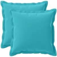 vidaXL Kussensloop 2 st HOUTEN Turquoise 30 x 30 cm Polyester