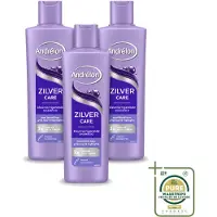 Unilever 3 x Andrélon Zilver Care Shampoo - 250 ml - Voorraadverpakking - 3 stuks