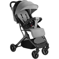 TecTake - Buggy kinderwagen Finn - Lichtgewicht plooibuggy - Inklapbaar en met opvouwbare kap - Draagkracht 15kg - Grijs