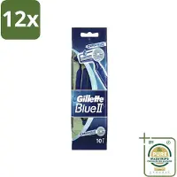 Gillette - Blue 2 - Wegwerpscheermesjes - Chromium Coating - 10 Scheermesjes - Voordeelverpakking - 12 stuks - blue 2 - Gromium coating