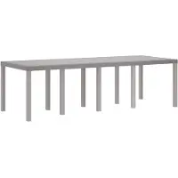vidaXL Tuintafel, lichtgrijs, 250 x 100 x 73 cm, polyrotan