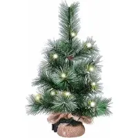 Solight kerstboom, 45 cm, 15 LED's, 3x AA-batterijen, IP44, timer, model 1V238