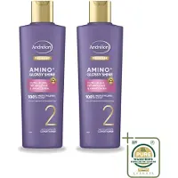 Andrélon 2 x – Conditioner – Pro Care Amino+ Glossy Shine – 250 ml - Wasstrips - Haarverzorging - Glans - Aminozuren - Haarconditioner - Zijdezacht Haar