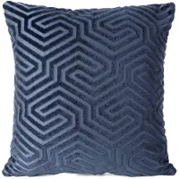 Eurofirany Dekoratieve Kussensloop Inga 40x40cm - Navy Blauw Met Geometrisch Patroon