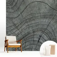 Wallfluent Fotobehang - Grijs Vliesbehang - 250x250 cm - Korrelpatroon Fotobehang Vlies - Woonkamer behang Texturen - Muurschildering - Woonkamer behang