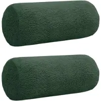vidaXL - Kussensloop - 2 - pcs - HEERLEN - Donkergroen - Ø - 15 - x - 40 - cm - Bouclé