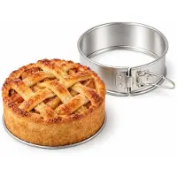 Cheqo Springvorm 12 cm Zilver Vertind - Mini Springvorm - Taartvorm met Losse Bodem - Bakvorm Rond - Cakevorm - Bakblik - Cheesecakevorm - Appeltaartvorm - Taartblik