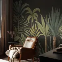 Coloray Vliesbehang - Groente Snellijm Behang - 312x219 cm - Tropische Jungle Muurschildering - Gang behang Bloemen En Planten - Fotobehang Vlies - Slaapkamer behang
