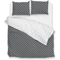 Heckett & Lane Zo Home Dekbedovertrek Katoen Punta di Cotone - pewter grey 200x200/220cm