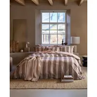 Vtwonen Pure Stripe dekbedovertrek - Eenpersoons - 140 x 220 cm - Naturel