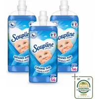 Soupline 3 x - Wasverzachter - Hemels Fris - 1350 ml - Wasstrips - Wasverzachter - Frisheid - Zachte Kleding - Wasgoed - Wasmiddel