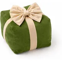 Textino CUDDLE-GIFTBOX - sierkussen 20x20x18 cm - cadeaudoos - Bronze Green - groen, beige