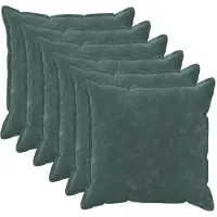 vidaXL Kussensloop 6 st HOUTEN Zee blauw 80 x 80 cm Microfiber Fleece