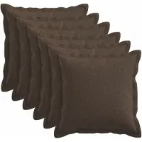 vidaXL Kussen met kussen HOUTEN 6 st Taupe Faux Linnen