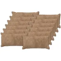 vidaXL Kussensloop 12 st HOUTEN Taupe 40 x 80 cm Microfiber Fleece