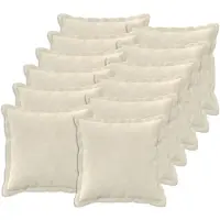 vidaXL - Kussensloop - 12 - pcs - HOUTEN - Crèmekleurig - 45 - x - 45 - cm