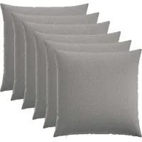 vidaXL Kussensloop 6 st HEERLEN Wolkgrijs 60 x 60 cm Stof