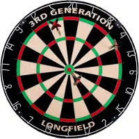 Engelhart Dartbord 3rd Generation – Keniaans Sisal – Staple-Free – Ingelegde Bedrading – Anti-Reflectie Cijferring – Longfield
