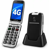 Artfone G3 Senioren Telefoon 4G - Klaptelefoon Dubbel Scherm - SOS Noodknop - GSM Dumbphone - Zwart